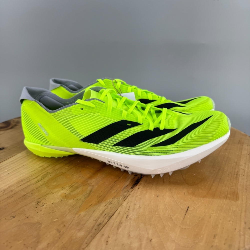 Adidas Adizero Ambition Mens Size 12 Lucid Lemon Running Track Field Spikes NEW